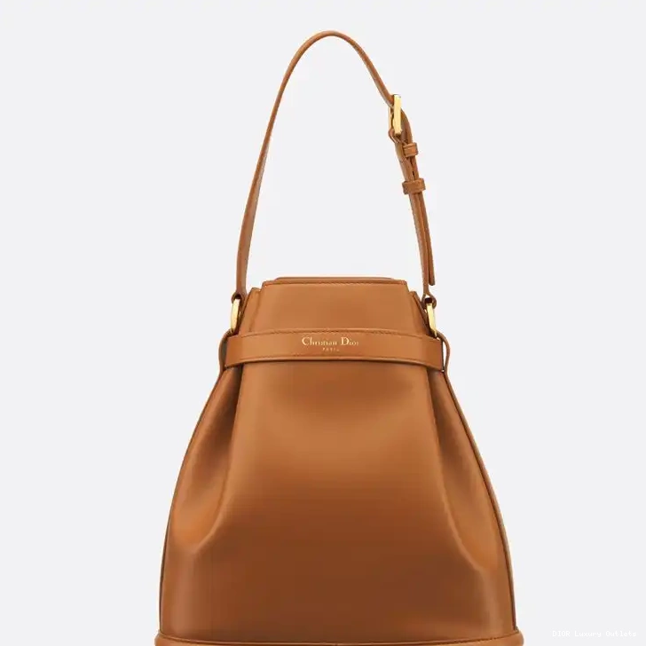 Cheap CD-Embossed Dior Bag Medium Calfskin Brown C'est 0502 Luxury